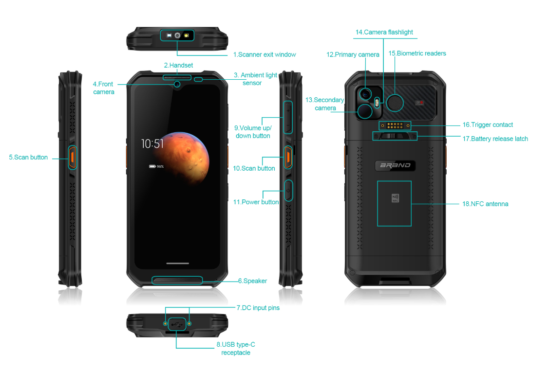 Rugged Handheld Mobile Computer Factory LS-KP26
