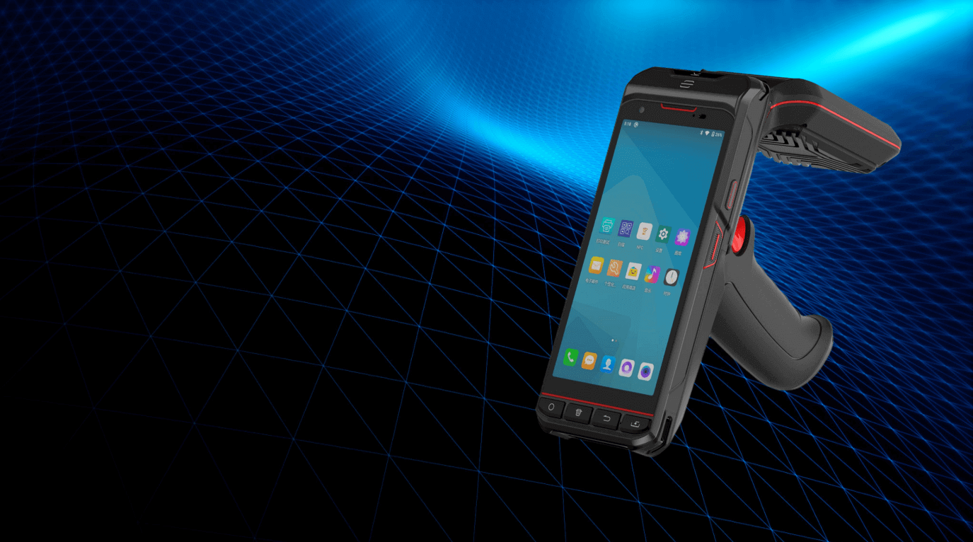 Leeshion factory industry handheld uhf rfid reader LS-R501 with 8000mAh battery