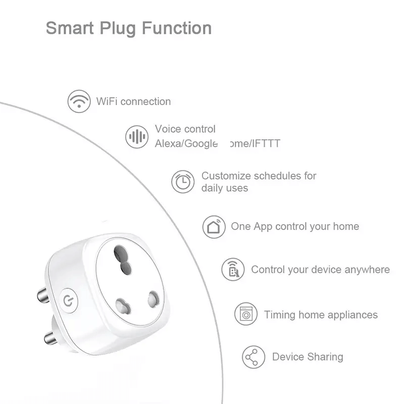 Tuya WIFI Smart Socket 16A SA Standard LS-BSDN
