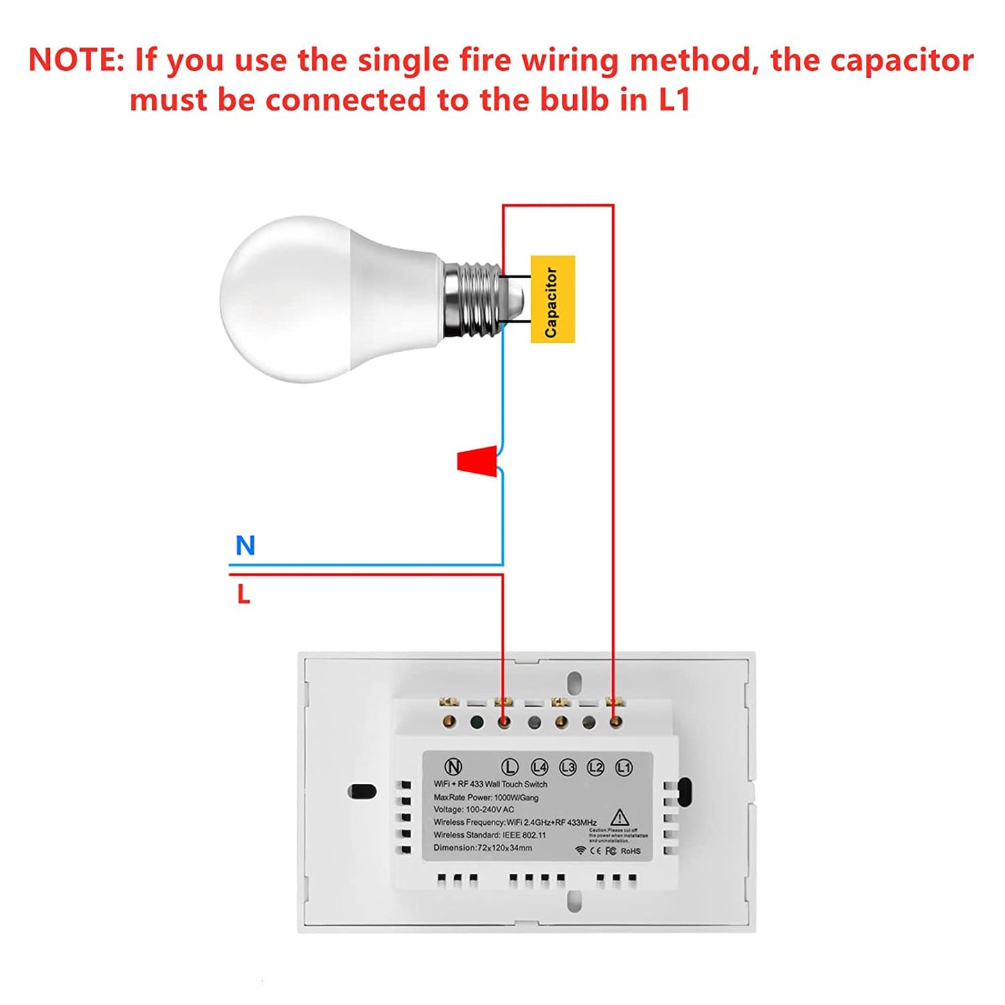 WiFi Smart Light Switch US standard