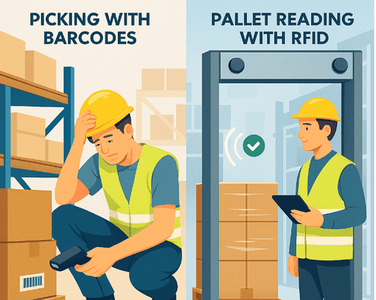 Challenges in Hybrid (RFID + Barcode) Warehouse Environments