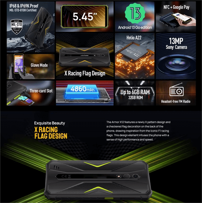 Enterprise-Grade Rugged Android Smartphone X12 PRO