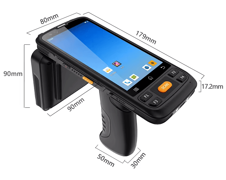 Leeshion factory industry handheld uhf rfid reader LSHC720S with 10000mAh battery