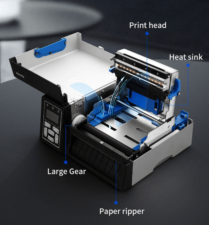 120mm Industrial Thermal Label Printer Support QR Code Printing Label Sticker LS-2084A