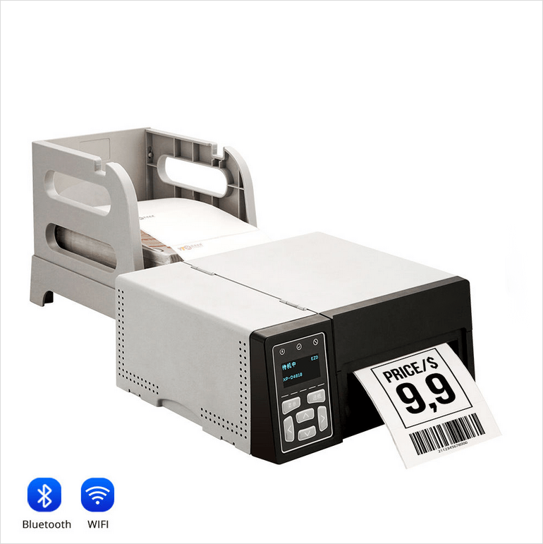 120mm Industrial Thermal Label Printer Support QR Code Printing Label Sticker LS-2084A