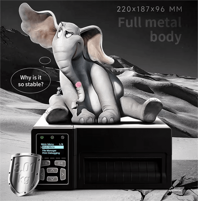 120mm Industrial Thermal Label Printer Support QR Code Printing Label Sticker LS-2084A