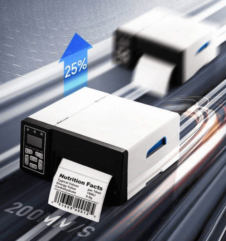 120mm Industrial Thermal Label Printer Support QR Code Printing Label Sticker LS-2084A