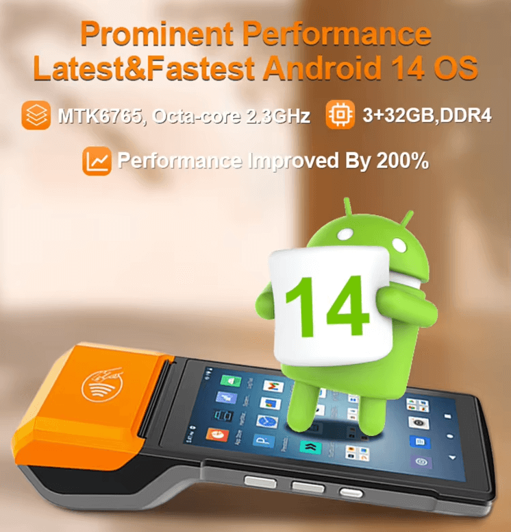 Leeshion Handheld POS Terminal LS-H10 with Android 14 OS