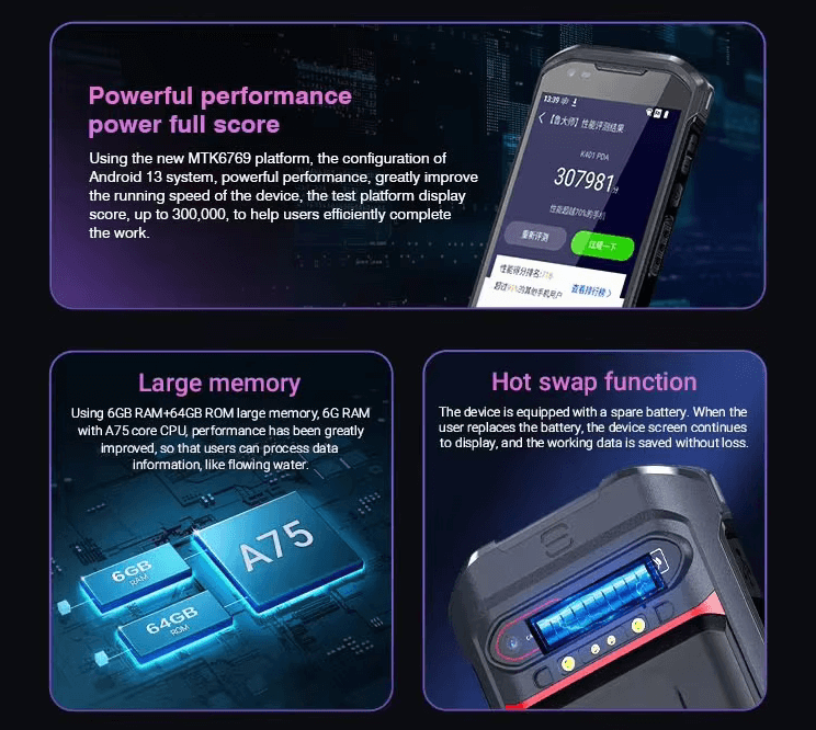 Leeshion industry Mobile computer LS-F505 with 6GB+64GB storage