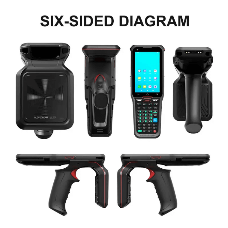 Leeshion industry handheld UHF RFID reader LS-N41U with Honeywell barcode scanner