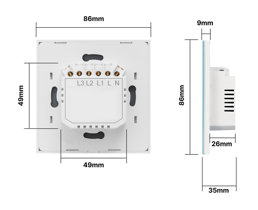 Matter Smart Switch | OEM Manufacturer| CE Certified |EU/UK Standard 1/2/3-Gang