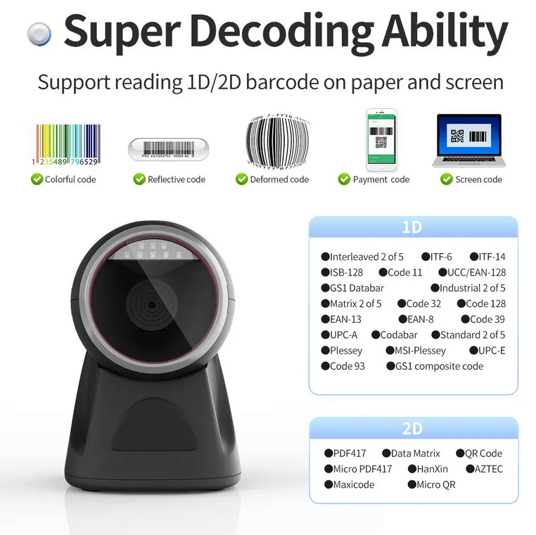 Desktop QR Code Scanner LS-D8801