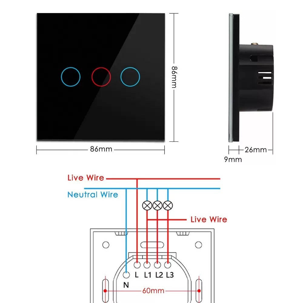 Tuya WiFi Universal Smart Switch EU Standard 1/2/3/4 Gang