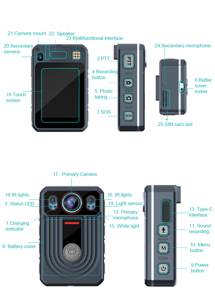 4G Body Worn Camera Z2