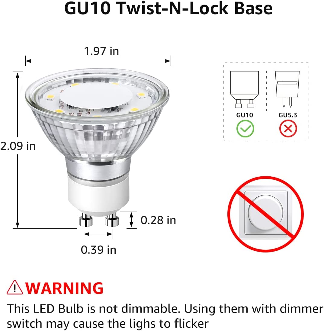 GU10 LED Light Bulbs 6 Pack